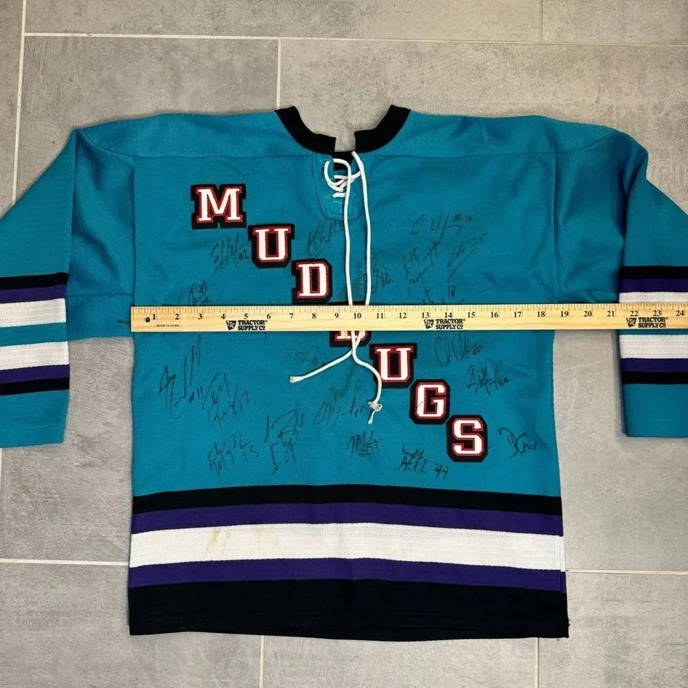 Vintage Bossier Shreveport Mudbugs CHL Team-Signed Jersey - Youth L/XL, SP Brand